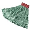 Rubbermaid Commercial 5 in Looped-End Wet Mop, Green, Cotton/Synthetic, PK6, FGD25306GR00 FGD25306GR00